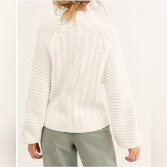 Free People Ivory Chunky Knit Sweater - Picture 6 of 9